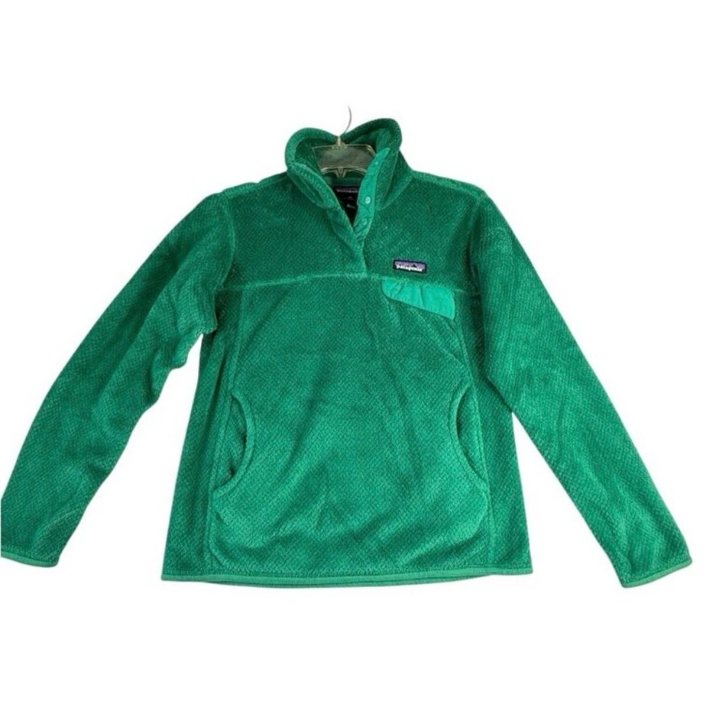 Patagonia Womens XS Green Re-Tool Snap-T Pullover Polartec Fleece EUC